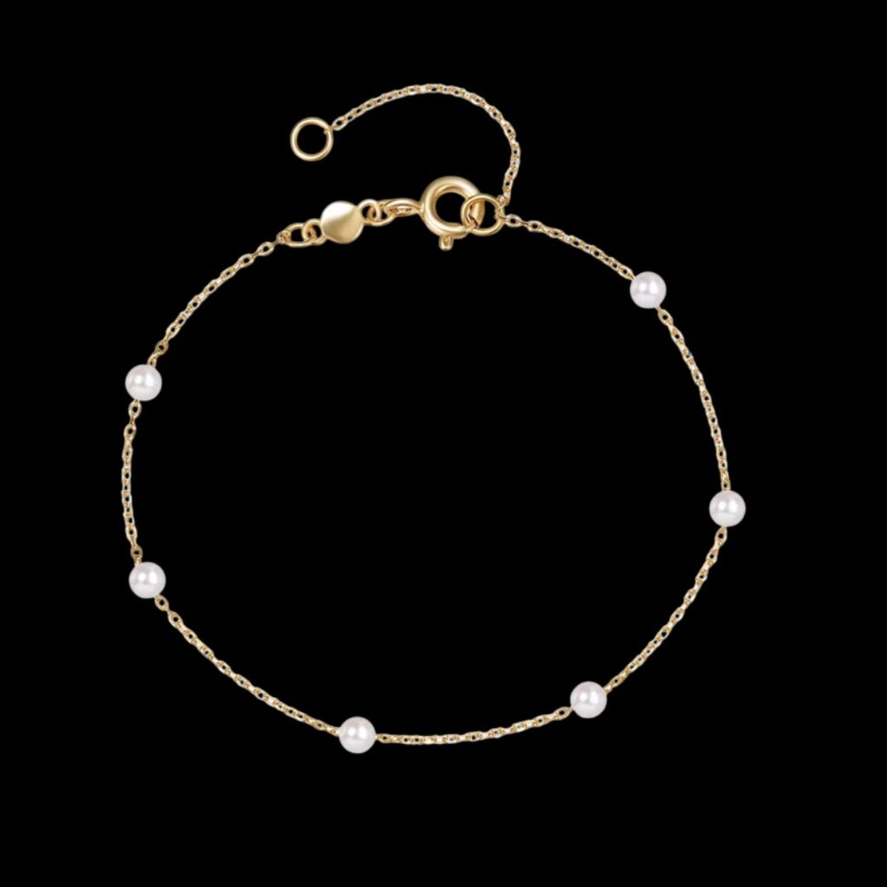 Gold Plated Pearl Bracelet
